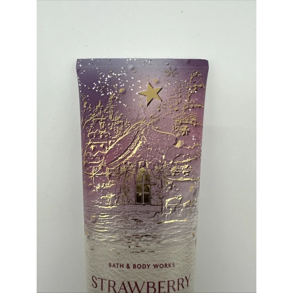 Bath Body Works Strawberry Snowflakes Hydrating‎ Body Cream Lotion 8oz Brand New